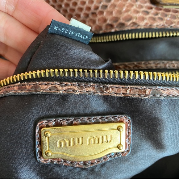 Miu miu brown Python tote - Picture 13 of 14